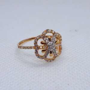 Golden Bloom Sparkle Ring
